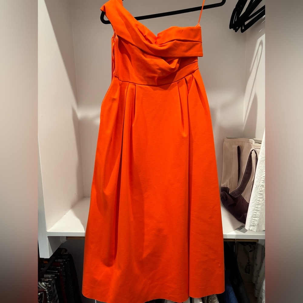 Topshop red orange cocktail dress